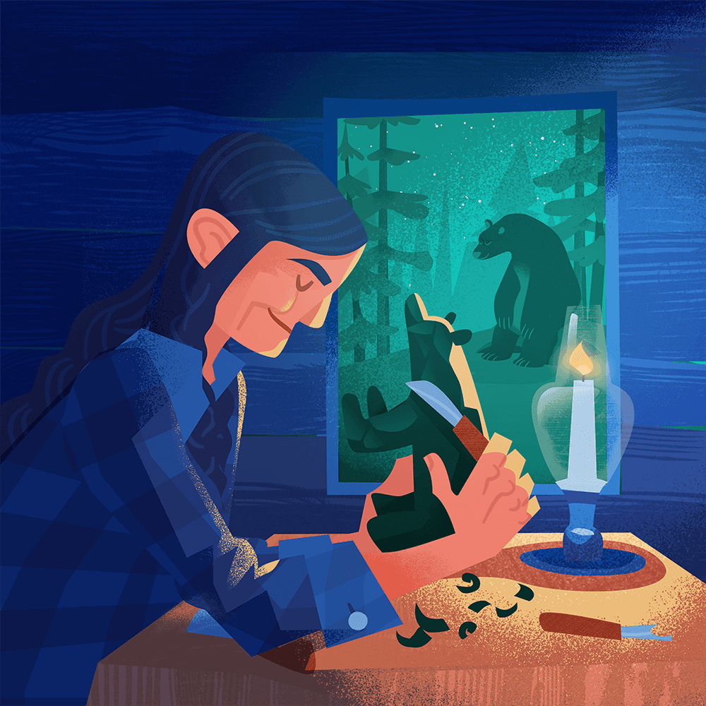 The Woodcarver and the Bear